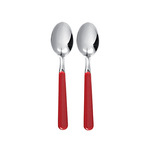 Excelsa Set Cucchiaini in Acciaio Inox, Rosso, 2 Pezzi