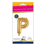 Palloncino Rocca Fun Factory lettera P oro minishape 14 - 35cm . 1pz