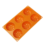 silikomart 20.076.64.0063 Stampi, Silicone, Arancio