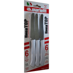 Marietti 13TPB06B - Coltello tavola dentata cm 11 Linea Top - Bianco - blister 6 pz