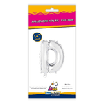 Palloncino Rocca Fun Factory lettera D argento minishape 14 - 35cm . 1pz