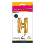 Palloncino Rocca Fun Factory lettera H oro minishape 14 - 35cm . 1pz