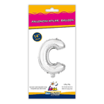 Palloncino Rocca Fun Factory lettera C argento minishape 14 - 35cm . 1pz