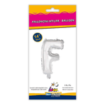 Palloncino Rocca Fun Factory lettera F argento minishape 14 - 35cm . 1pz