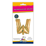 Palloncino Rocca Fun Factory lettera W oro minishape 14 - 35cm . 1pz