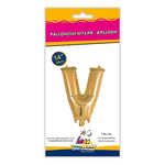 Palloncino Rocca Fun Factory lettera V oro minishape 14 - 35cm . 1pz