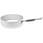 Pentole Agnelli ALMC107PIC28 Linea Alluminio Casseruola Bassa, Fondo a Induzione con 1 Manico Cool, 28 cm, Acciaio, Argento