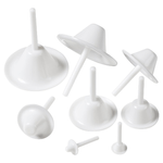 Wilton Set 8 Supporti per Fiori Set 8 Supporti per Fiori, Plastica, Bianco,