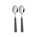 Excelsa Set Cucchiaini in Acciaio Inox, Grigio, 2 Pezzi