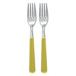 Excelsa Set Forchette in Acciaio Inox, Verde, 2 Pezzi