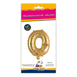 Palloncino Rocca Fun Factory lettera O oro minishape 14 - 35cm . 1pz