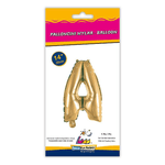 Palloncino Rocca Fun Factory lettera A oro minishape 14 - 35cm . 1pz