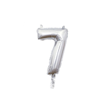 Palloncino Rocca Fun Factory numero 7 argento minishape 14 - 35cm. 1pz