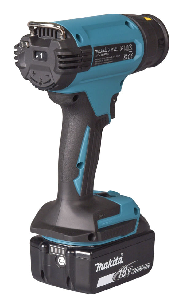 Makita-DHG181ZJ-pistola-a-caldo-Pistola-ad-aria-calda-200-l-min-550-°C-Nero-Colore-foglia-di-te