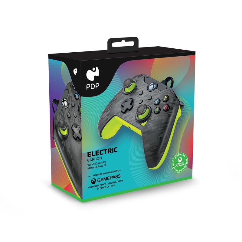 PDP-Controller-con-cavo--Carbonio-elettrico-Per-Xbox-Series-X|S-Xbox-One-e-Windows-10-11