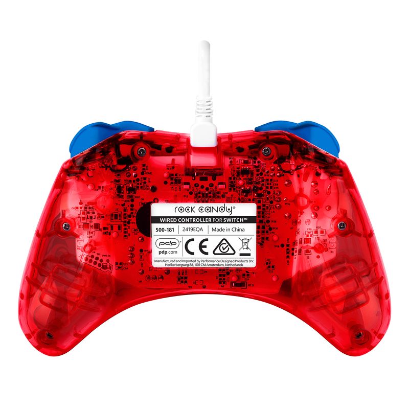 PDP-Rock-Candy--Mario-Punch-Rosso-Translucent-USB-Gamepad-Analogico-Digitale-Nintendo-Switch-Nintendo-Switch-Lite-Nintendo-Switch-OLED