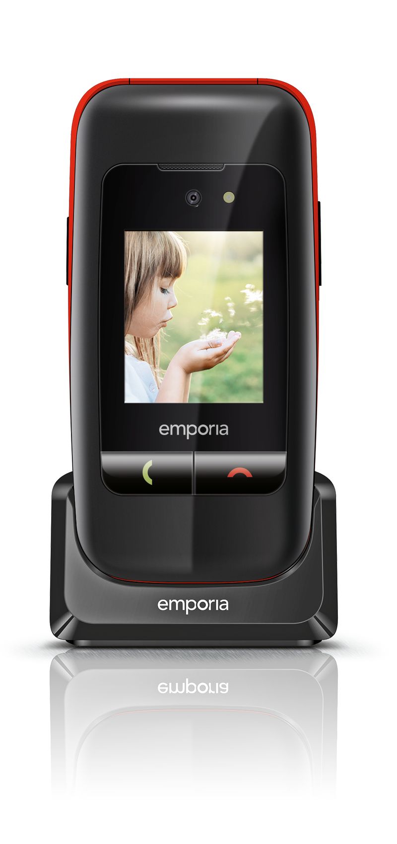 Emporia-ONE-61-cm--2.4--80-g-Nero-Rosso-Telefono-per-anziani