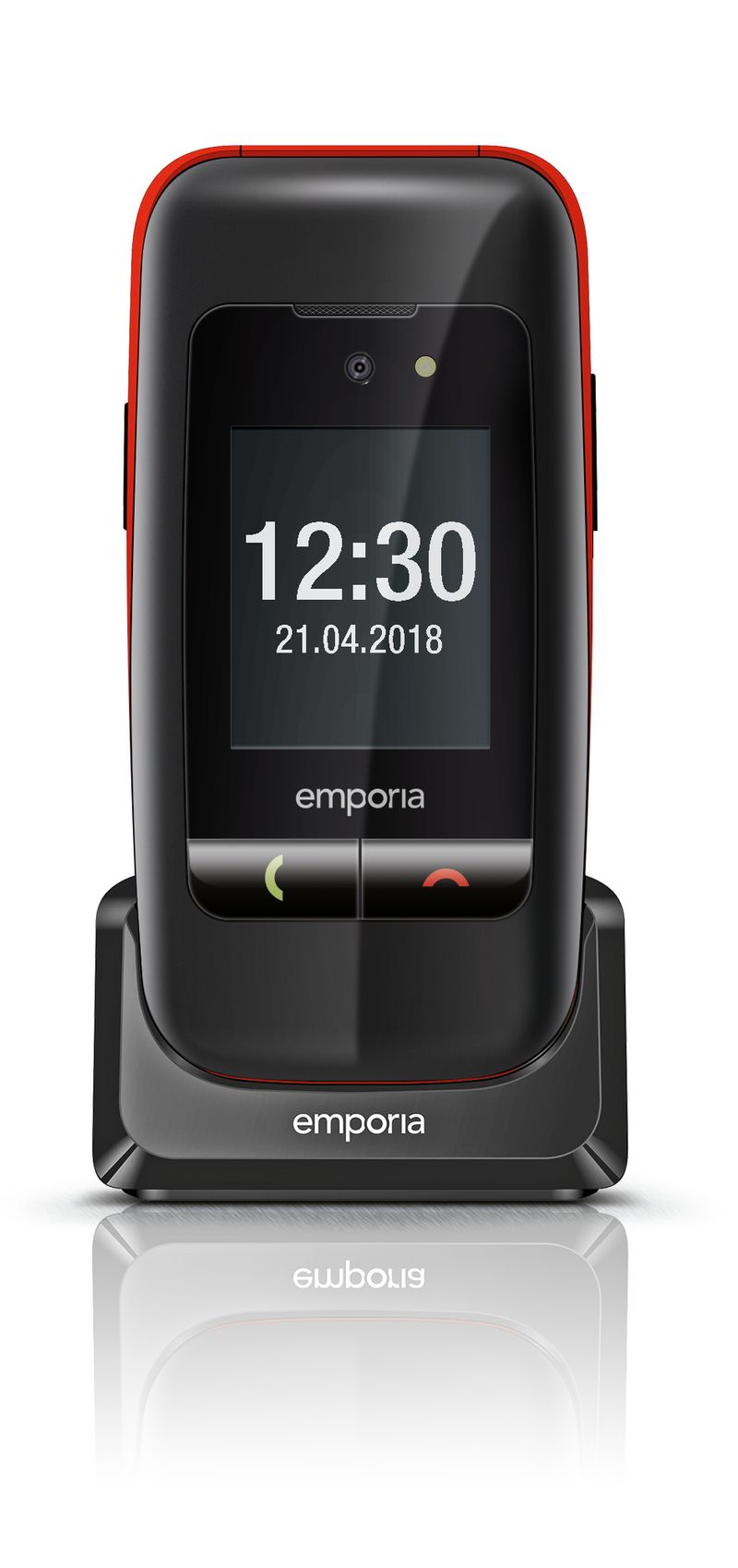 Emporia-ONE-61-cm--2.4--80-g-Nero-Rosso-Telefono-per-anziani