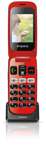 Emporia-ONE-61-cm--2.4--80-g-Nero-Rosso-Telefono-per-anziani