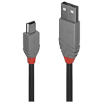 Lindy 36725 cavo USB 5 m USB 2.0 USB A Mini-USB B Nero (LINDY 36725 5m USB 2.0 Type A to Mini-B Cable Anthra Line Double