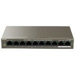 Tenda TEF1110P-8-102W switch di rete Non gestito Fast Ethernet (10/100) Supporto Power over Ethernet (PoE) Grigio