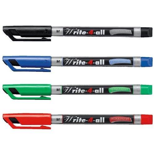 STABILO-Write-4-all-marcatore-permanente-Nero-Blu-Verde-Rosso-4-pz