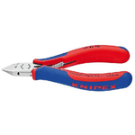 Knipex Tronchese laterale per elettronica 77 42 115 rosso blu doppia molla a basso attrito