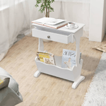 VidaXL 242440 portariviste MDF Bianco