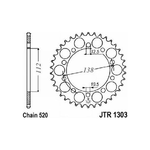 Jt JTR1303.39ZBK Corona 1303 Z39Zbk Honda CTX 700 DTC 14-15; Integra 700 12-13