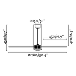 Faro-32035-Ventilatore-Da-Soffitto-Senza-Luce-Dc-Diametro-128-Cm-Fino-a-176-M2-Nero-Brillante