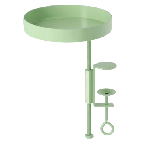 Esschert-Design-Vassoio-per-Piante-con-Morsetto-Rotondo-Verde-S