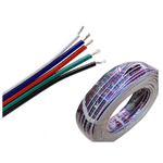 100 Metri Cavo Filo Elettrico Piattina Penta Polare 5X0,25 mmq Cavo di Prolunga Per Striscia Led RGBW