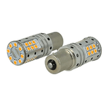 Lampada Led BAU15S PY21W Canbus 12V 25W Reale Arancione Piedi Storti Per Frecce No Errore 32 Smd 3030