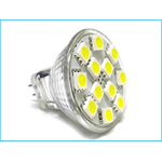 Lampada LED MR11 GU4 12 SMD 5050 2W=20W 12V DC Bianco Naturale 4500K