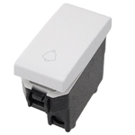 Interruttore a Pulsante, 1P 10A 220V, Compatibile Con Bticino Living, Compatibile Con Vimar Plana (Bianco, Pulsante Per Campanello)