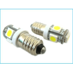 LEDLUX 2 Pezzi di Lampadina Led E10 1W Vite Miniatura 5 Smd No Polarità Luci Bianco 6000K (12V)