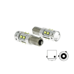 Lampada Led H21 Bay9s H21w 12v 50w Arancione 10 Smd Cree Piedini Sfalsati Per Frecce