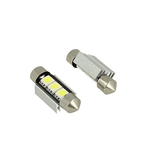 24V Lampada Led Siluro Canbus T11 C5W 36mm 3 SMD 5050 Colore Giallo Arancione Per Camion Bus Barca Con Dissipatore Alluminio