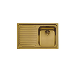 Smeg lavello in acciaio INOX con una singola ciotola cortina-brass SP791SOT