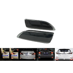 Kit 2 Fanali Posteriori A Led Nero Fume Rear Bumper Reflector Light Sostituzione Riflettore