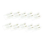 10 PZ Connettore Da 2 Pin Passo 6mm Per Unire e Allungare Bobina Led 220V Mono Colore