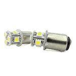 2 Lampade Led Barca Nautica BA15D B15D Bianco Freddo 12V 24V 2W No Polarita Piedi Dritti 8 Smd 5050 Baionetta G18