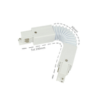 Connettore Giunto Curvabile Forma L Colore Bianco Per Barra Sistema Binario Trifase CB40103