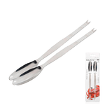 2pcs Forchette Pinze per Frutti di Mare da 21cm in Acciaio Inox, Strumenti Ristorante per Piatti di Pesce, Raccolta Granchi, Lumache