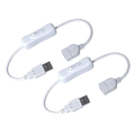 2 PZ Cavo USB con Interruttore on/off a Bilanciere Per Lampada da Scrivania a LED Ventilatore USB Strisce LED Bianco