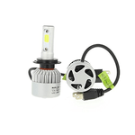 Kit Full Led Cob H7 30W Con Ventilatore 12V 24V Attacco Smontabile All In One Senza Driver 3000 Lumen