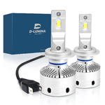 Kit Full Led H7 12V 50W,Super Luminosa 8000 Lumen, Canbus All In One Senza Led Driver,Impermeabile IP65, Dissipazione a Ventola Silenziosa