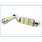 CARALL 24V Lampada Led Siluro T11 C5W 41mm 6 Smd 5050 Bianco Camion