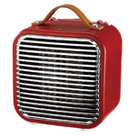 Mini Termoventilatore Ceramica 600W/1200W, Riscalda Bagno Tavolo Ufficio Camera, Silenzioso e Basso Consumo, Design Salvaspazio (Rosso)