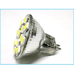 Lampada LED MR11 GU4 12 SMD 5050 2W Bianco Freddo 12V DC Per Lampadario